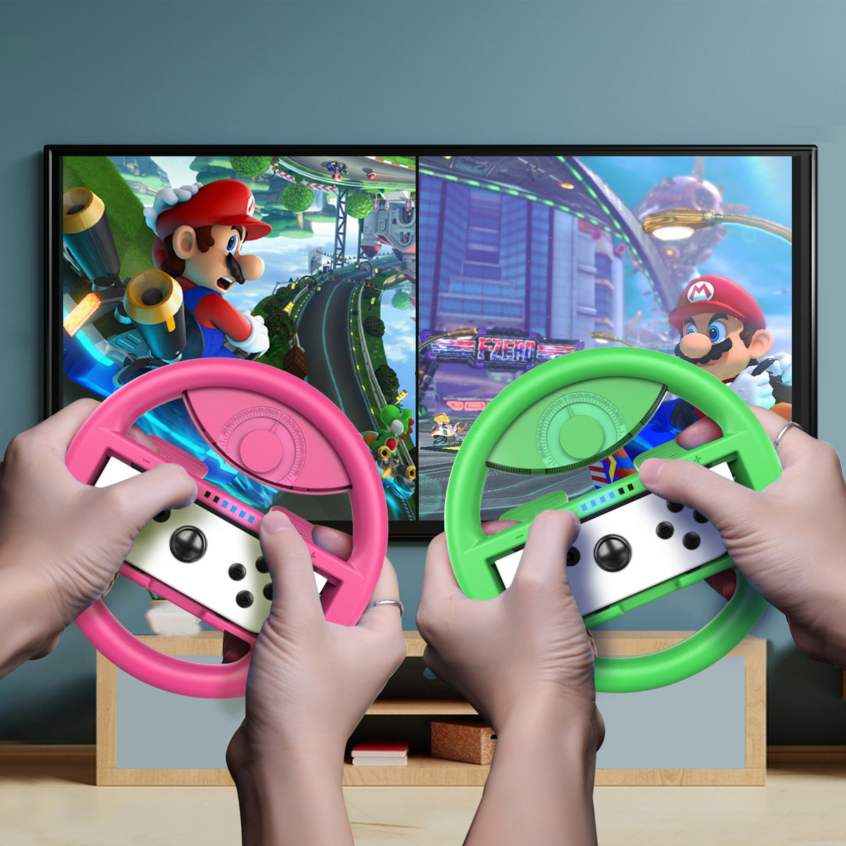 COODIO Switch Lenkrad, Switch Rennlenkrad, Joy-Con Steuerrad für Mario