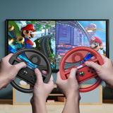 COODIO Switch Lenkrad, Switch Rennlenkrad, Joy-Con Steuerrad für Mario Kart 8 Deluxe / Nintendo Switch & OLED Modell, Schwarz / Rot (2 Stück)