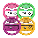 COODIO Switch Lenkrad, Switch Steering Wheel, Joy-Con Rennlenkrad für Mario Kart 8 Deluxe / Nintendo Switch & OLED Modell, Neon Grün / Neon Pink / Neon Lila / Neon Orange (4 Stück)