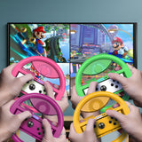 COODIO Switch Lenkrad, Switch Steering Wheel, Joy-Con Rennlenkrad für Mario Kart 8 Deluxe / Nintendo Switch & OLED Modell, Neon Grün / Neon Pink / Neon Lila / Neon Orange (4 Stück)