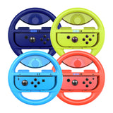 COODIO Switch Lenkrad, Switch Steering Wheel, Joy-Con Rennlenkrad für Mario Kart 8 Deluxe / Nintendo Switch & OLED Modell, Blau / Neon Gelb / Neon Rot / Neon Blau (4 Stück)