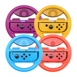 COODIO Switch Lenkrad, Switch Steering Wheel, Joy-Con Rennlenkrad für Mario Kart 8 Deluxe / Nintendo Switch & OLED Modell, Neon Lila / Neon Orange / Neon Rot / Neon Blau (4 Stück)