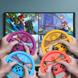 COODIO Switch Lenkrad, Switch Steering Wheel, Joy-Con Rennlenkrad für Mario Kart 8 Deluxe / Nintendo Switch & OLED Modell, Neon Lila / Neon Orange / Neon Rot / Neon Blau (4 Stück)